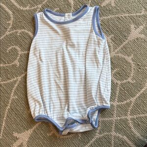The Beaufort Bonnet Company Striped Sleeveless Bubble 12-18 Months 100% Pima